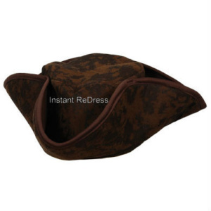 Soft, Leather Look Tricorn Hat