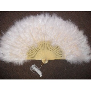 WHITE FEATHER FAN