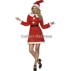 Miss Santa Pom Pom Costume