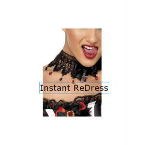 Choker - Gothic Lace & Beaded Choker