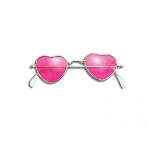 Heart framed shades with Pink Lens
