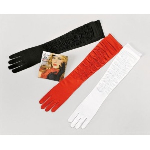 Long Satin, Rouched Gloves