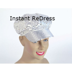 Sequinned Cap - Silver
