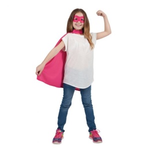 Kids Super Hero Cape & Mask - PINK
