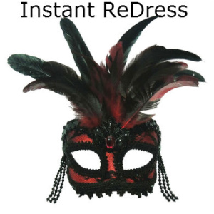 Red/Black Lace Glasses Style Eye Mask
