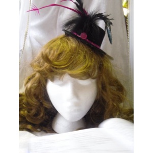 Mini black/ pink fascinator hat