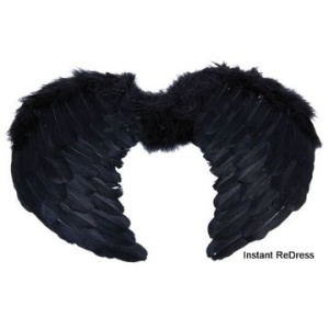 Mini Black Feather Wings