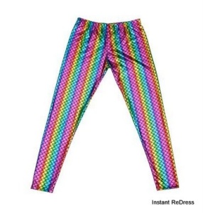 Fish Scale Rainbow Holographic Leggings