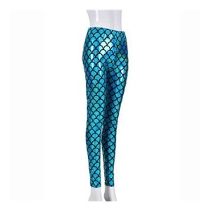 Blue Fishscale Leggings
