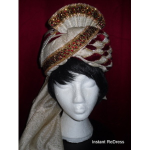 Ornate Jewelled Adults Turban