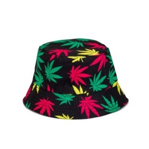 Multi-coloured Weed Leaf Bucket Hat
