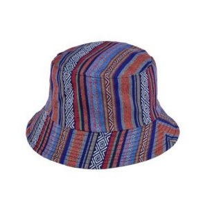 Turquoise Hippy Canvas Bucket Hat