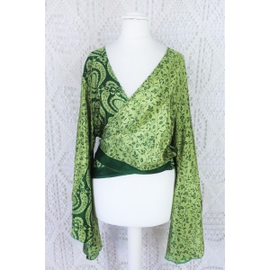 Repurposed Sari Wrap Tops