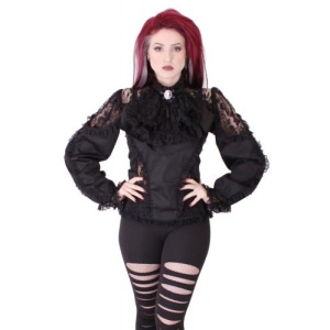 Phaze Lace Victorian Style Blouse With Queen Brooch