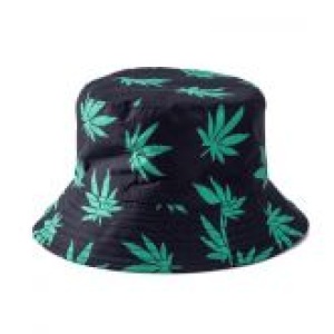 Green Ganja Leaf Bucket Hat