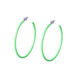 Neon Green Hoop Earrings