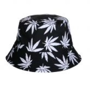 Black/white Ganja Bucket Hat