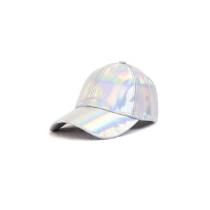 Silver holographic cap