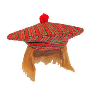 Tartan Hat with Ginger Hair