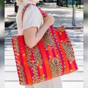 Reversible Quilted Tote Bag