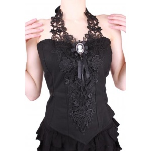 Queen Applique Halterneck Top