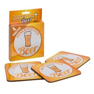 "Reserved For Beer" Coasters