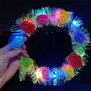 Light Up Floral/Tinsel Garland