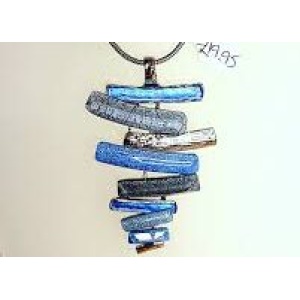 Blue, Silver, and Navy Necklace