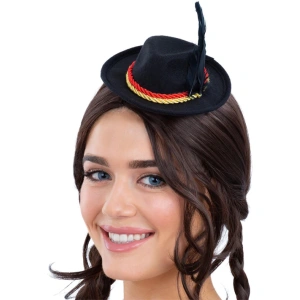 Black Mini Bavarian Trenker Hat