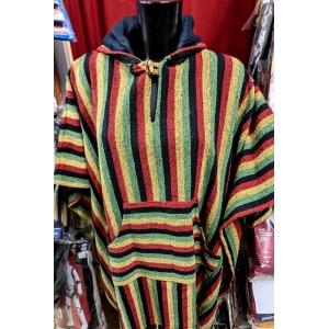 Unisex Hooded Gheri Fabric Poncho