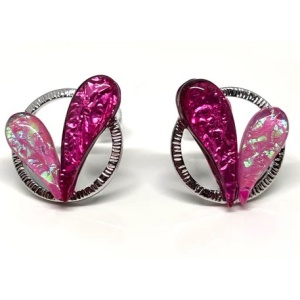 Pink Heart Earrings