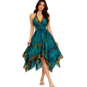 Tie Dye Halterneck Pixie Dress